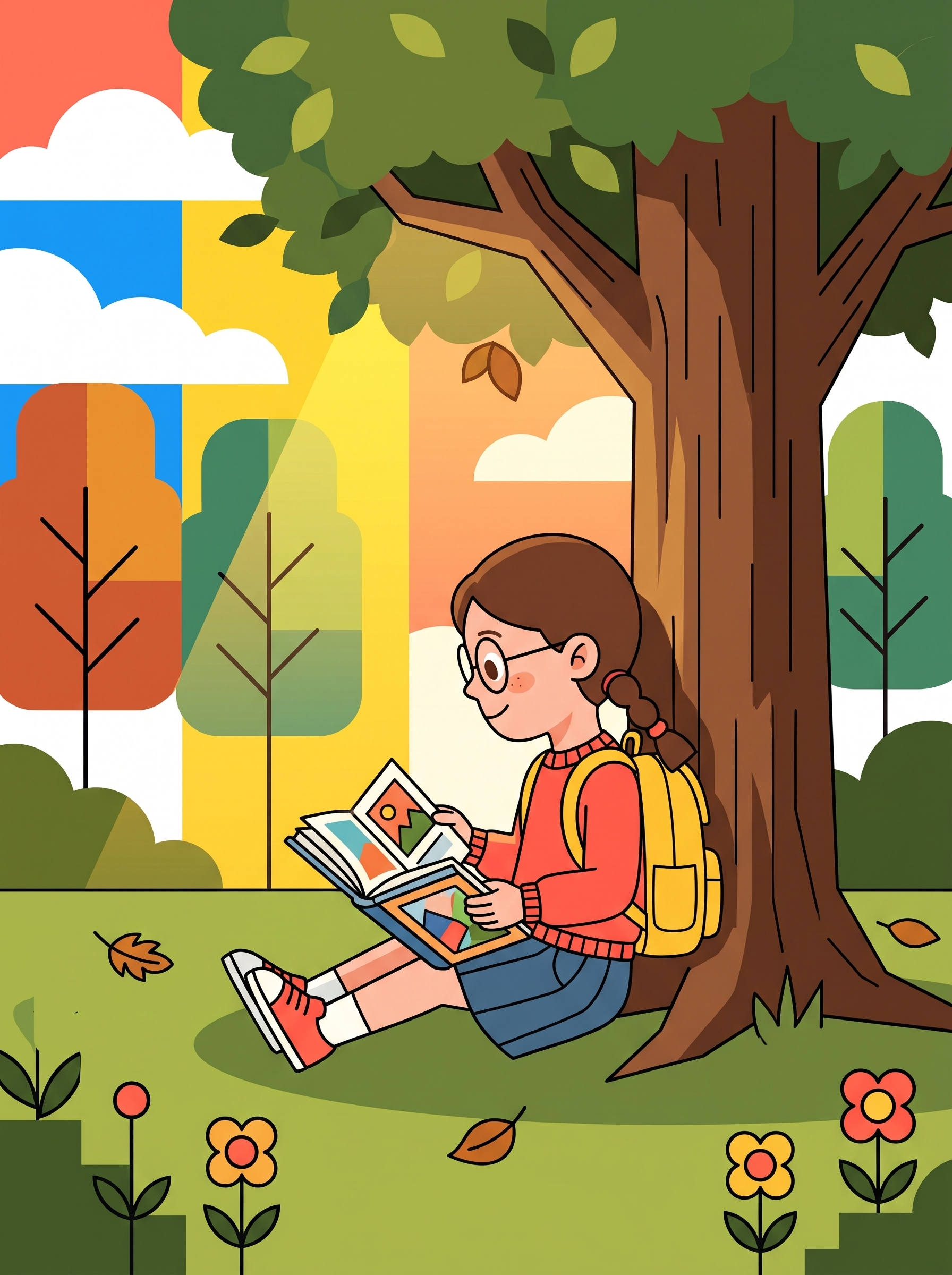 The same character at story time